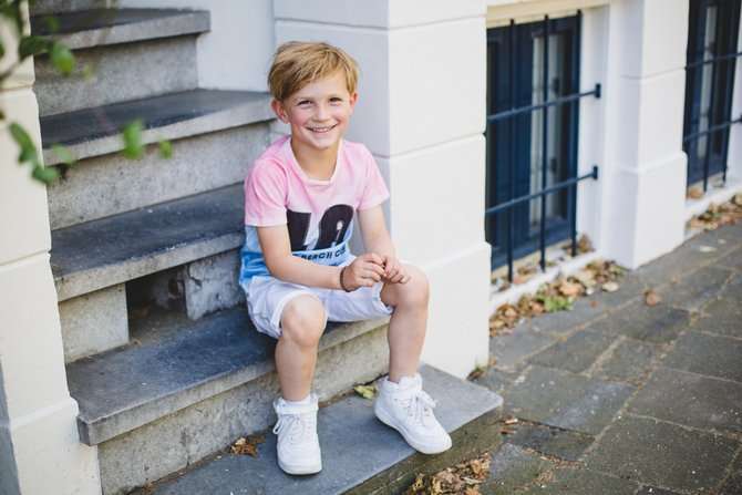 SEM IN ZACHT ROZE, BLAUW EN WIT
